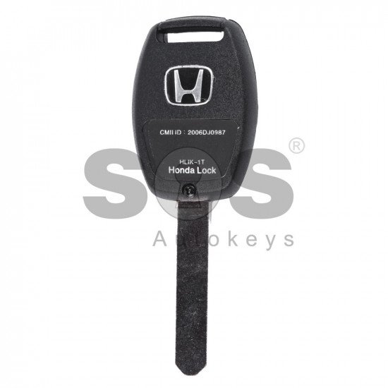 HIBEYO Cover Custodia Per Chiave Honda – Silicone TPU Con Linea Argento, Per CR-V Jazz Civic HR-V, Bianco, Con Portachiavi