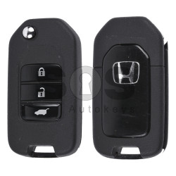 OEM Flip Key for Honda Buttons:3 / Frequency:433MHz / Transponder:HITAG 3/ Blade signature:HON66 / Part No:5WK49893 /  Model TOAK1