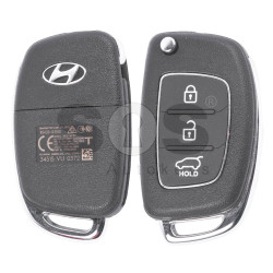 OEM Flip Key for Hyundai Tucson Buttons:3 / Frequency:433MHz / Transponder:4D60 80-Bit/Tiris DST80 / Blade signature:HY22 / Immobiliser system:Immobiliser Box / Part No:95430-3000/95430-3100/95430-32522/95430-2V401