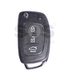 OEM Flip Key for Hyundai Buttons:3 / Frequency:433MHz / Transponder:PCF 7936/ ID46/ HITAG2 / Blade signature:HY22 / Immobiliser System:Immobiliser Box / Part No:RKE-4S08