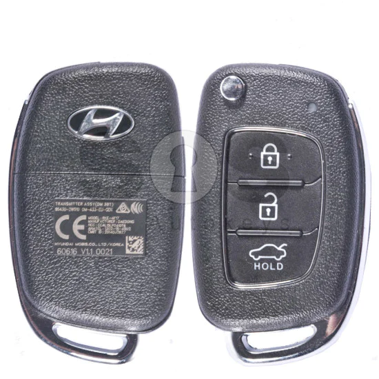 OEM Flip Key for Hyundai Buttons:3 / Frequency433MHz / Blade signature ...