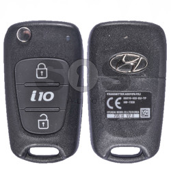 OEM Flip Key for Hyundai I10 Buttons:2 / Frequency:433Mhz / Transponder:PCF 7936 / Blade signature:HY22 / Immobiliser System:Immobiliser Box / Part No: 95430-0X010