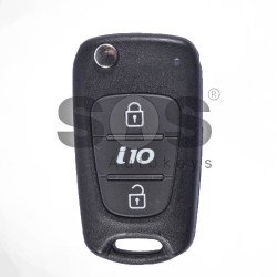 OEM Flip Key for Hyundai I10 Buttons:2 / Frequency:433Mhz / Transponder:PCF 7936 / Blade signature:HY22 / Immobiliser System:Immobiliser Box / Part No: 95430-0X010