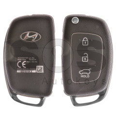 OEM Flip Key for Hyundai IX-20 Buttons:3 / Frequency:433 MHz / Transponder: TMS37145 80-bit/ID 6D 60  / Part No: 95430-1K500 / Model: RKE-4F08 / Immobiliser system: Immobiliser Box / Manufacture: Hyundai Mobis