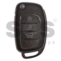 OEM Flip Key for Hyundai Buttons:3+1 / Frequency: 433MHz / Transponder: TMS37145 80-Bit / ID6D-60 / Blade signature:HY22 / Immobiliser System: Immobiliser Box / Part No: 95430-2W010/ RKE-4F3