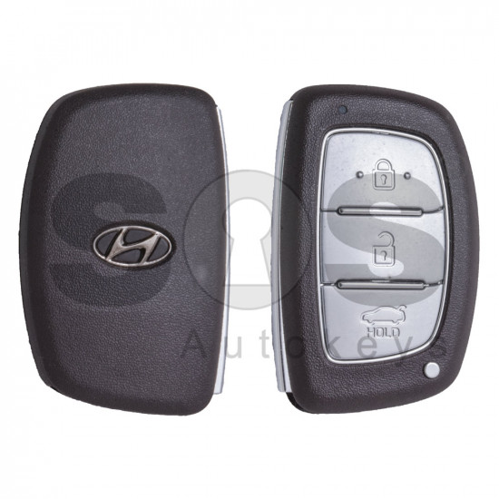 OEM Smart Key for Hyundai I10 Buttons:3 / Frequency:433MHz / Transponder: HITAG2/ ID46/ PCF7953 / Blade signature: HY22 / Part No: 95440-B4500 / Keyless Go