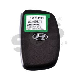 OEM Smart Key for Hyundai Elantra 2014-2016 / Buttons:3+1 / Frequency:433MHz / Transponder:PCF 7952/ Blade signature:HY22 / Part No:95440-3X500 / Keyless Go