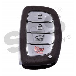 OEM Smart Key for Hyundai Elantra 2016-2017 / Buttons:3+1 / Frequency:433MHz / Transponder:Texas Crypto 128-bit AES  / Blade signature:HY22 / Part No:95440-F2000 / Keyless Go