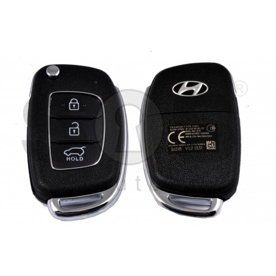 OEM Flip Key for Hyundai I 20 2015+ Buttons:3 / Frequency:433MHz / Transponder: PCF7938XA / ID47 / Blade signature:HY22 / Immobiliser system:Immobiliser Box / Part No:95430-C7600