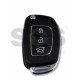OEM Flip Key for Hyundai I 20 2015+ Buttons:3 / Frequency:433MHz / Transponder: PCF7938XA / ID47 / Blade signature:HY22 / Immobiliser system:Immobiliser Box / Part No:95430-C7600