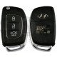 OEM Flip Key for Hyundai I40 2013-2015 Buttons:3 / Frequency:433 MHz / Transponder: TIRIS DST 80 40Bit  / Part No: 95430-3Z522 /  Manufacture: Hyundai Mobis