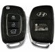 OEM Flip Key for Hyundai I20 2012-2014 Buttons:3 / Frequency:433 MHz / Transponder: PCF 7936  / Part No: 95430-1JAB1 /  Manufacture: Hyundai Mobis