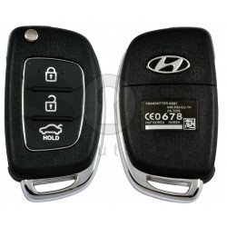 OEM Flip Key for Hyundai ELANTRA 2012+ Buttons:3 / Frequency:433MHz / Transponder:PCF 7936/ ID46/ HITAG2 / Blade signature:HY22 / Immobiliser System:Immobiliser Box / Part No:OKA-865T(MD FL-TP)