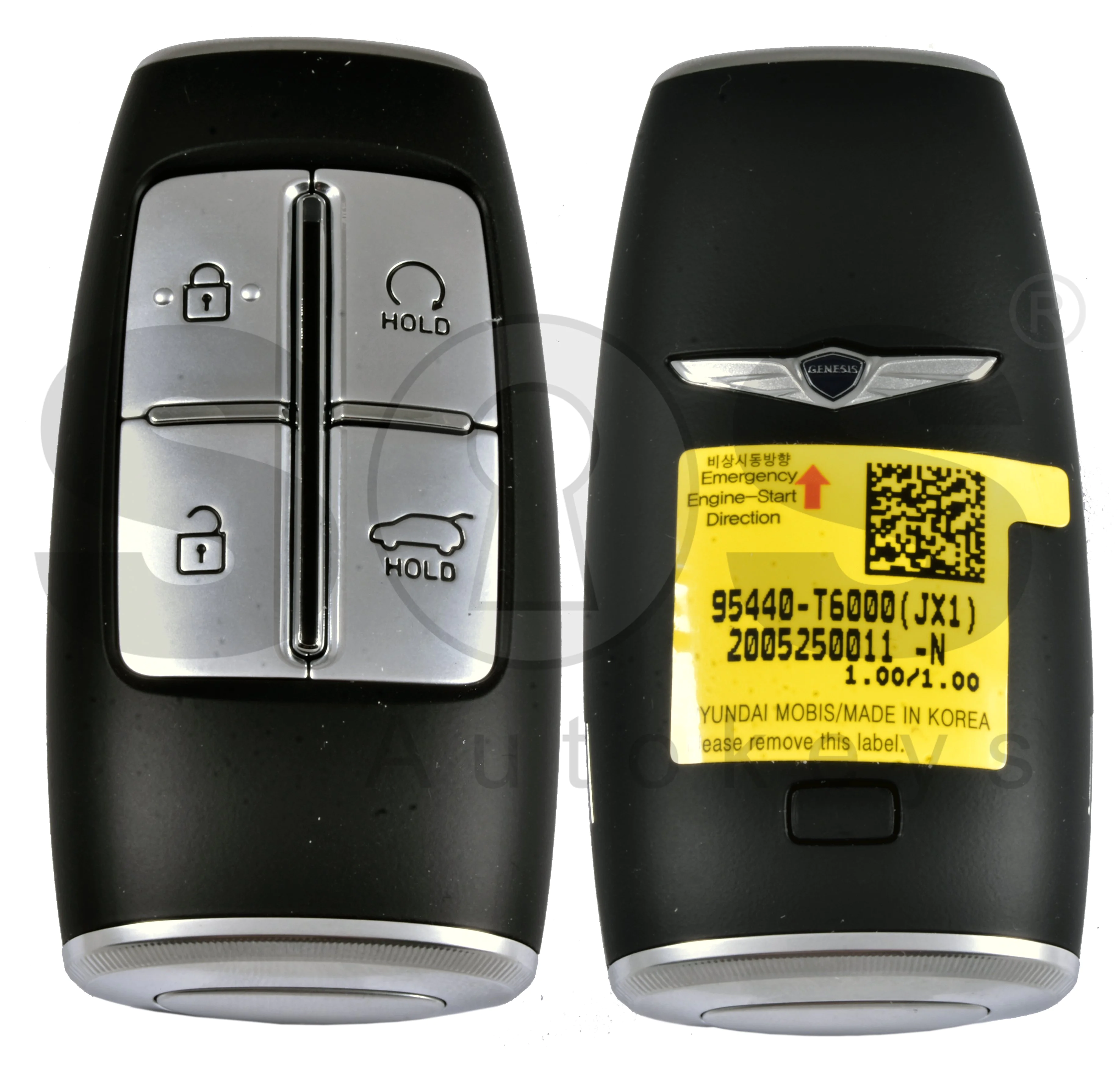 OEM Smart Key for Hyundai Genesis 2020+ Buttons:4 / Frequency:433MHz /  Transponder:HITAG3/NCF2951X/ NCF2952X / Blade signature:HY22 / Part 
