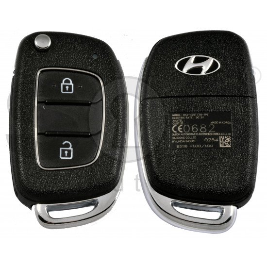 OEM Flip Key for Hyundai H1  Buttons:2 / Frequency:433MHz / Transponder:PCF 7936/ ID46/ HITAG2 / Blade signature:HY22 / Immobiliser System:Immobiliser Box / Part No:95430-4H400/95430-4H300