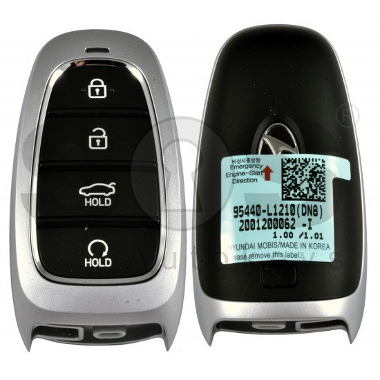 OEM Smart Key for Hyundai  Sonata 2020+ Buttons:4 / Frequency:433MHz / Transponder:HITAG 3/NCF 2951X/ NCF2952X/ Blade signature:HY22 / Part No:  95440-L1210 / Keyless Go / Automatic Start 