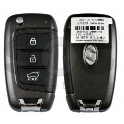 OEM Flip Key for Hyundai VELOSTER 2018+ Buttons:3 / Frequency:433 MHz / Transponder:TIRIS DST80 / Blade signature: / Part No 95430-J3100