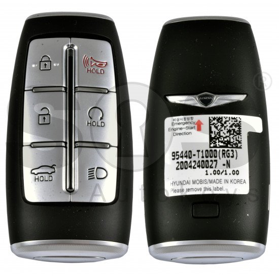 OEM Smart Key for Hyundai Genesis G 2018+ Buttons:5+1P / Frequency:433MHz / Transponder:HITAG3/NCF2951X/ NCF2952X / Blade signature:HY22 / Part No:95440-T1000 / Keyless Go / AUTOMATIC START 