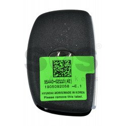OEM Smart Key for Hyundai Ioniq 2019+ Buttons:3 / Frequency: 433MHz / Transponder:HITAG3/ NCF2951X/ NCF2952X / Blade signature:HY22 / Part No: 95440-G2110 / Keyless Go