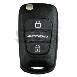 OEM Flip Key for Hyundai Accent 2012-2013  Buttons:2 / Frequency:433MHz / Transponder:PCF 7936/ HITAG2 / Blade signature:HY22 / Immobiliser System:Immobiliser Box / Part No: 95430-1R110