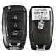 OEM Flip Key for Hyundai Accent 2018+ Buttons:3 / Frequency:433MHz / Transponder:TIRIS DST 80  / Blade signature: / Immobiliser System:Immobiliser Box / Part No: 95430-H5500/H6500