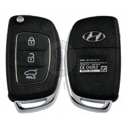OEM Flip Key for Hyundai I20 2016-2017 Buttons:3 / Frequency:433MHz / Transponder:PCF7938/HITAG 3  / Blade signature: / Immobiliser System:Immobiliser Box / Part No:  95430-B9100