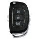 OEM Flip Key for Hyundai I20 2016-2017 Buttons:3 / Frequency:433MHz / Transponder:PCF7938/HITAG 3  / Blade signature: / Immobiliser System:Immobiliser Box / Part No:  95430-B9100