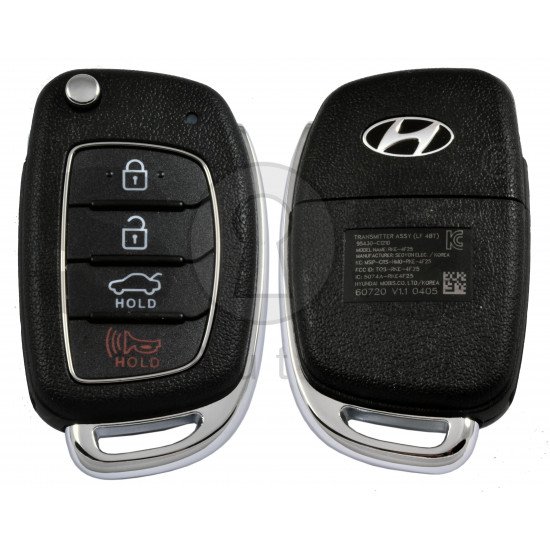 OEM Flip Key for Hyundai Sonata 2018 Buttons:3+1P / Frequency:433MHz  / Immobiliser System:Immobiliser Box / Part No:  95430-C1210
