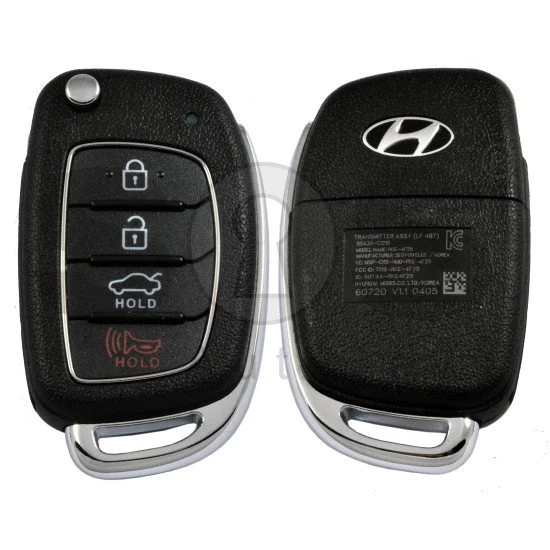 OEM Flip Key for Hyundai Sonata 2018 Buttons:3+1P / Frequency:433MHz ...