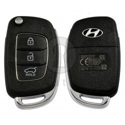 OEM Flip Key for Hyundai Creta 2016-2019 Buttons:3 / Frequency:433MHz / Transponder: PCF7938/HITAG 3   / Blade signature: / Immobiliser System:Immobiliser Box / Part No:  95430-A0100