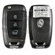 OEM Flip Key for Hyundai KONA 2018-2020 Buttons:3 / Frequency:433MHz / Transponder:  TIRIS DST80   / Blade signature: / Immobiliser System:Immobiliser Box / Part No:  95430-J9800