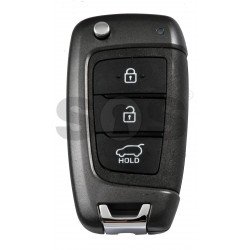 OEM Flip Key for Hyundai KONA 2018-2020 Buttons:3 / Frequency:433MHz / Transponder:  TIRIS DST80   / Blade signature: / Immobiliser System:Immobiliser Box / Part No:  95430-J9800