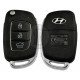 OEM Flip Key for Hyundai Sonata 2018 Buttons:3 / Frequency:433MHz / Transponder: TIRIS DST80   / Blade signature: / Immobiliser System:Immobiliser Box / Part No:  95430-C1300