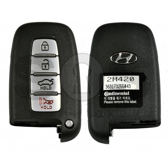 OEM Smart Key for HYUNDAI  Genesis 2013-2016 Buttons: 3+1P  / Frequency:433MHz / Transponder:PCF 7952 / HITAG2 /   Part No: 95440-2M420	