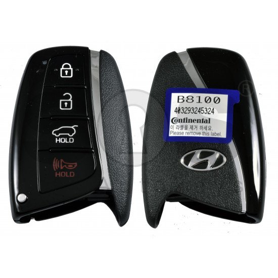 OEM Smart Key for Hyundai Santa Fe 2015-2018 Buttons:3+1 / Frequency:433 MHz / Transponder: PCF7952/HITAG 2 / Blade signature:HY22/HYU-45 / Part No: 95440-B8100/  Keyless Go