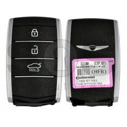 OEM Smart Key for Hyundai Genesis 2018 Buttons:3 / Frequency:433MHz / Transponder:NCF29A/HITAG 3 / Blade signature:HY22 / Part No:95440-D2100NNB / Keyless Go 