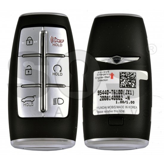 OEM Smart Key for Hyundai Genesis 2020-2021 Buttons:5+1P / Frequency:433MHz / Transponder:NCF29A/HITAG 3 /  Part No:95440-T6100 / Keyless Go / AUTOMATIC START 