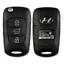 OEM Flip Key for Hyundai Veloster 2010+ Buttons:3 / Frequency:433MHz / Transponder: No tranponder / Blade signature: / Part No: 95430-2V010