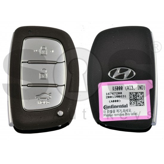 OEM Smart Key for Hyundai  I10/I20 2019-2020  Buttons:3 / Frequency: 433MHz / Transponder:  NCF29A/HITAG AES / Part No:   95440-K6000