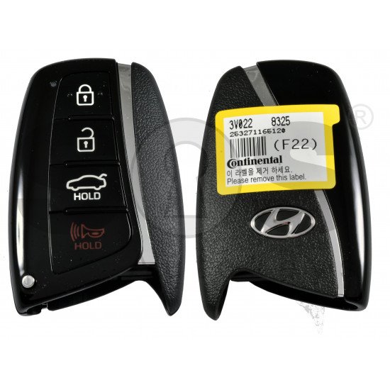 OEM Smart Key for Hyundai Azera 2015-2017 Buttons:3+1/ Frequency:433 MHz / Transponder: PCF7952/HITAG 2 /  Part No:  95440-3V022	 /  Keyless Go