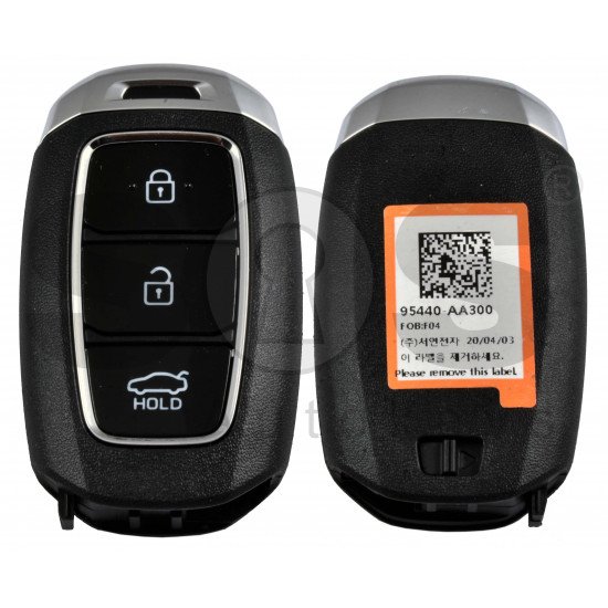 OEM Smart Key for Hyundai Elantra 2021+ Buttons:3 / Frequency:433MHz / Transponder: ATMEL AES/ Blade signature:HY22 / Part No: 95440-AA300/ Keyless Go / 