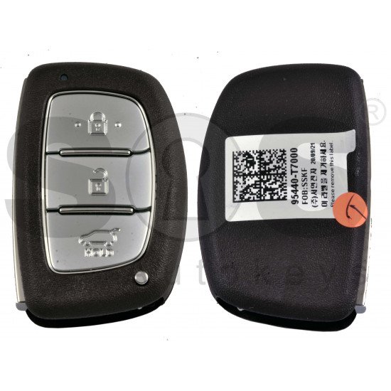 OEM Smart Key for Hyundai I20 2021+ Buttons:3 / Frequency: 433MHz / Transponder: ATMEL AES / Blade signature:HY22 / Part No: 95440-T7000	/ Keyless Go