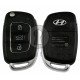 OEM Flip Key for Hyundai Sonata 2018+ Buttons:3 / Frequency:433MHz / Transponder:TIRIS DST80   / Blade signature: / Immobiliser System:Immobiliser Box / Part No:  95430-C3300