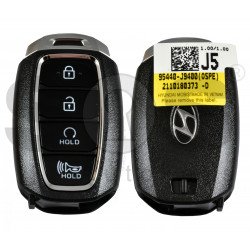 OEM Smart Key for Hyundai Kona 2021+ Buttons:4 / Frequency:433MHz / Transponder:  NCF29A/HITAG 3/ Blade signature:HY22 / Part No:95540-J9400	/ Keyless Go / Automatic Start