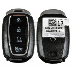 OEM Smart Key for Hyundai Kona 2021+ Buttons:4 / Frequency:433MHz / Transponder:  NCF29A/HITAG 3/ Blade signature:HY22 / Part No:  95540-J9450	/ Keyless Go / Automatic Start