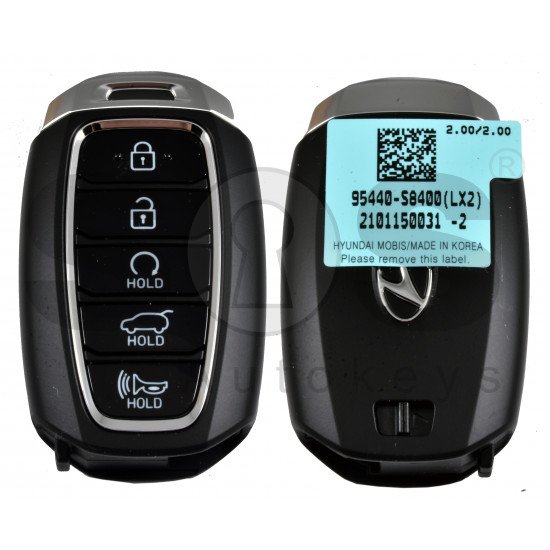 OEM Smart Key for Hyundai Palisade 2020+ Buttons:5/ Frequency:433MHz / Transponder:  NCF29A/HITAG 3/ Blade signature:HY22 / Part No:95540-S8400/ Keyless Go / Automatic Start