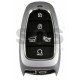 OEM Smart Key for Hyundai Tucson  2022+ Buttons:5/ Frequency:433MHz / Transponder:HITAG 3/NCF 29A/ Blade signature:HY22 / Part No: 95540-N9070		 / Keyless Go / 