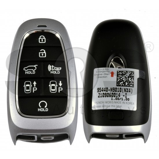 OEM Smart Key for Hyundai Tucson  2022+ Buttons:7 / Frequency:433MHz / Transponder:HITAG 3/NCF 29A/ Blade signature:HY22 / Part No:  95540-N9010	 / Keyless Go / Automatic Start 