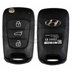 OEM Flip Key for Hyundai I20 2011 Buttons:3 / Frequency:433MHz / Transponder:PCF 7936/ HITAG2/ ID46   / Part.No.: 95430-1J000