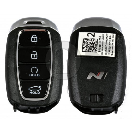 OEM Smart Key for Hyundai Avante N 2022 Buttons:4 / Frequency:433MHz / Transponder: ATMEL AES/6A  / Part No:   95440-IB200/ Keyless Go / Automatic start 